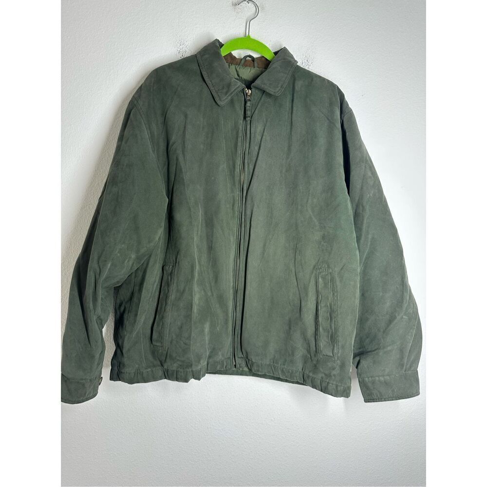 Free Country Men's Softshell Jacket Green Size L Full Zip